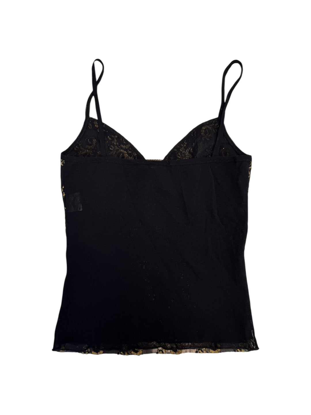 Vintage black & gold lace top