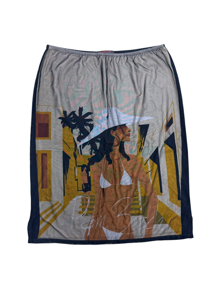 Custo Barcelona mesh graphic skirt