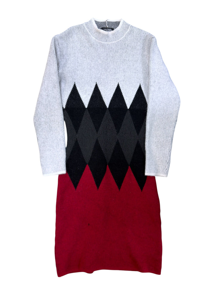 1985 Jean Paul Gaultier Gibo argyle knit dress