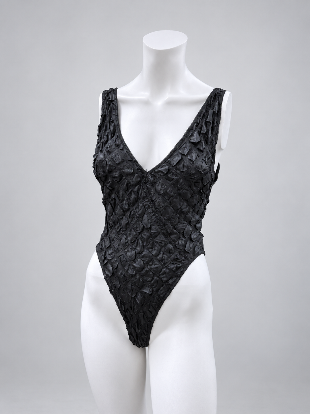 Gianni Versace Intimo textured black bodysuit