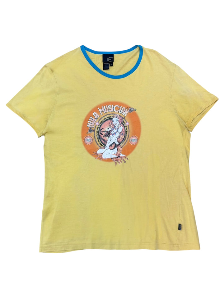 Just Cavalli yellow graphic t-shirt “Hula Musician”