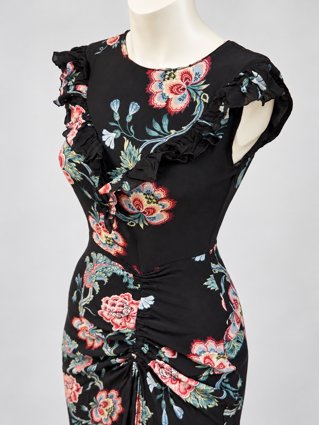 Pinko floral ruched midi dress