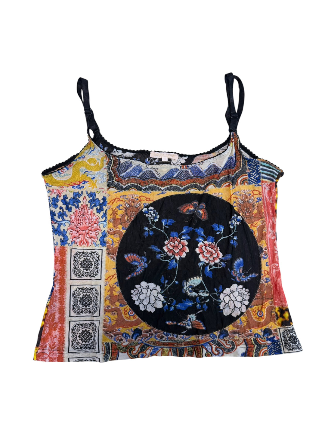 Roberto Cavalli oriental print camisole top