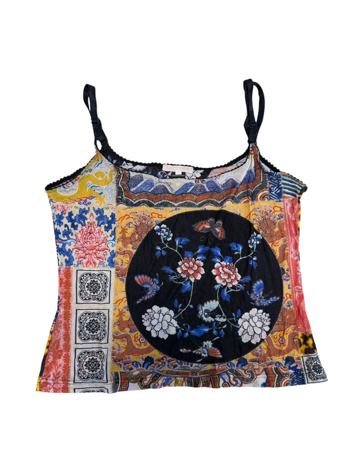 Roberto Cavalli oriental print camisole top