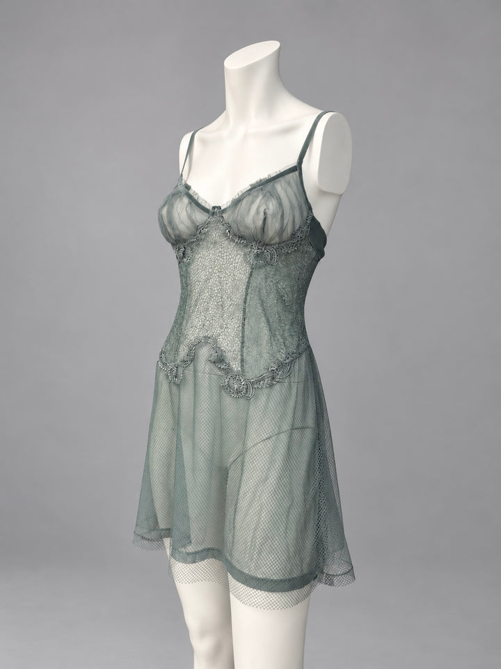 La Perla sheer lace slip dress