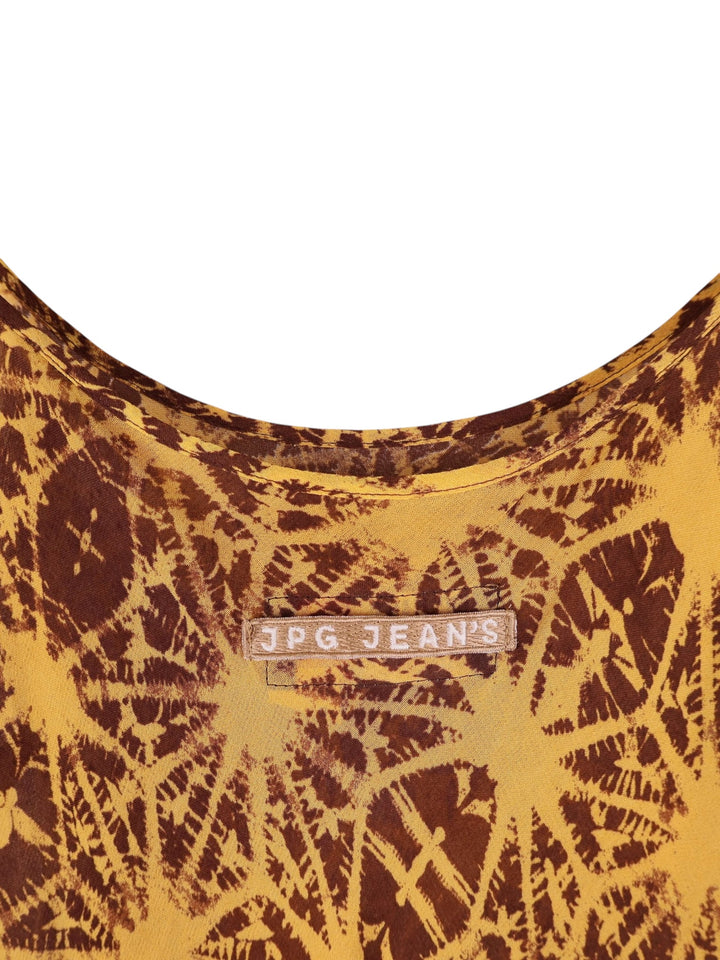 Jean Paul Gaultier abstract print slip maxi dress