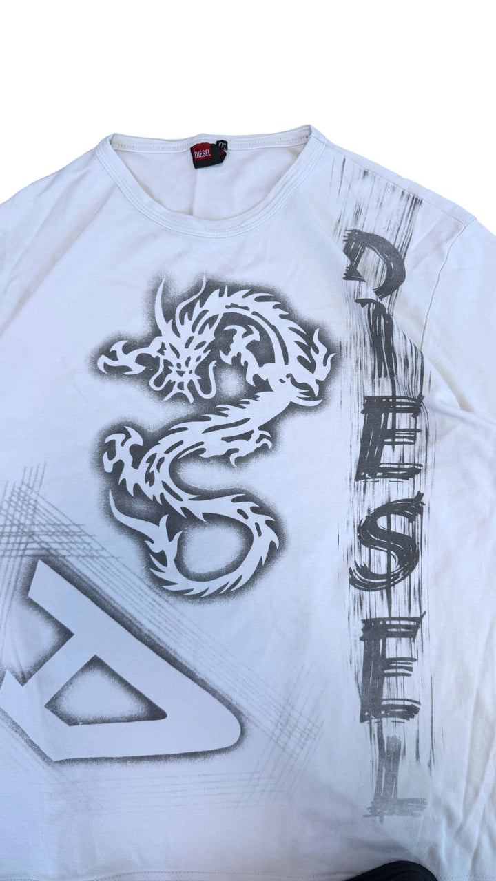 Diesel Graphic Dragon Logo T-Shirt