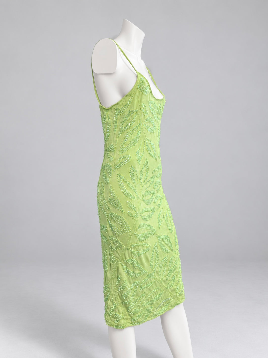 La Perla Vintage Beaded Mesh Mini Dress Small
