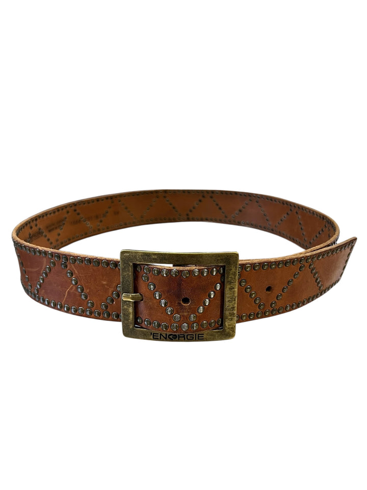 Energie Vintage Studded Leather Belt