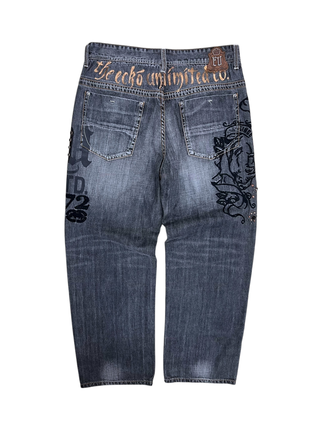Ecko Unltd baggy embroidery jeans men’s medium