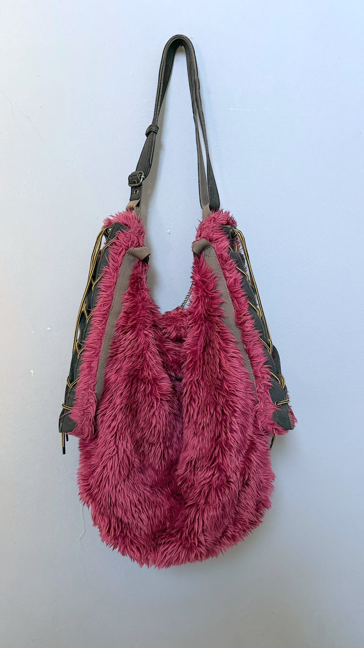 Diesel Shaggy Faux Fur Shoulder Bag