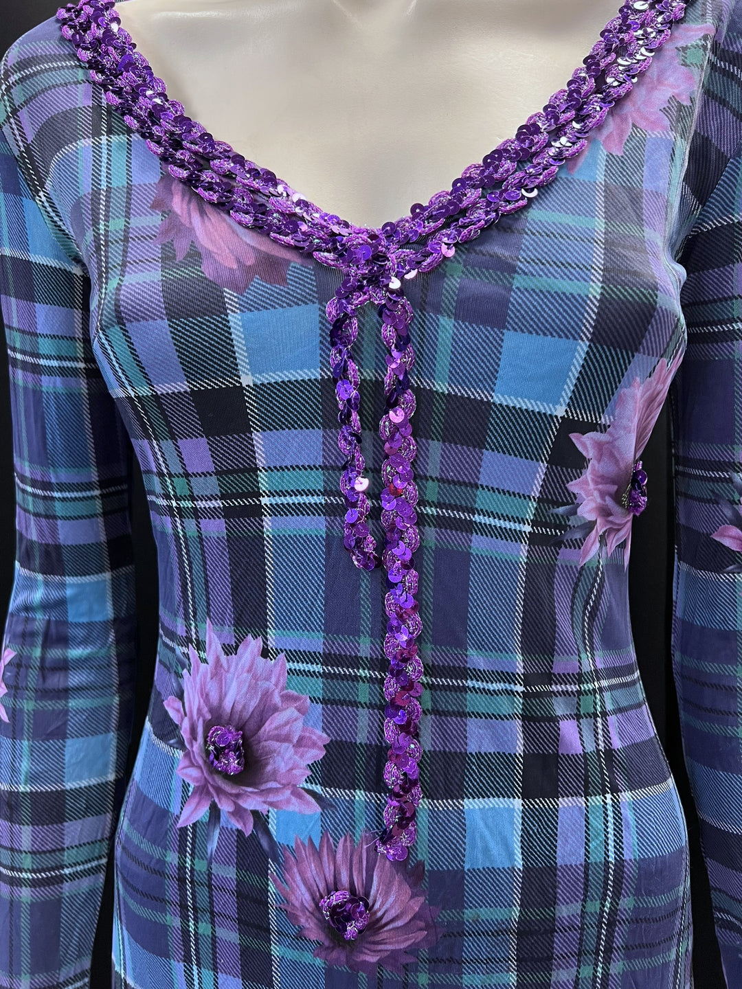 Versace Jeans Couture 2000s Sequin Trim Dress