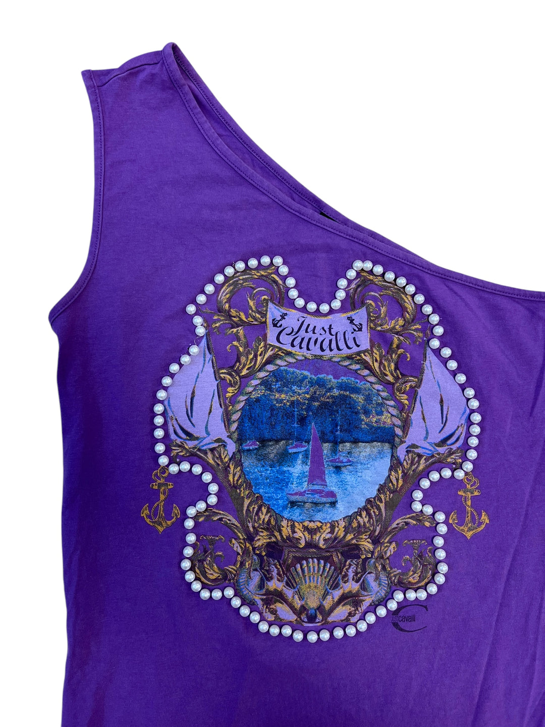 Just Cavalli y2k one shoulder top large