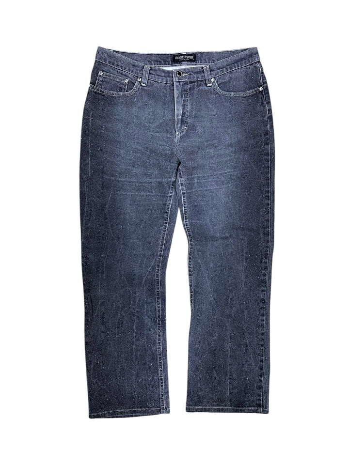 Roberto Cavalli 1990’s shiny gray jeans women’s large(40)