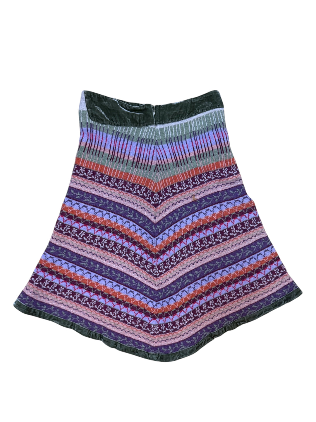 Etro Milano velvet trim wool-blend knit skirt medium (it 44 / eu 38)