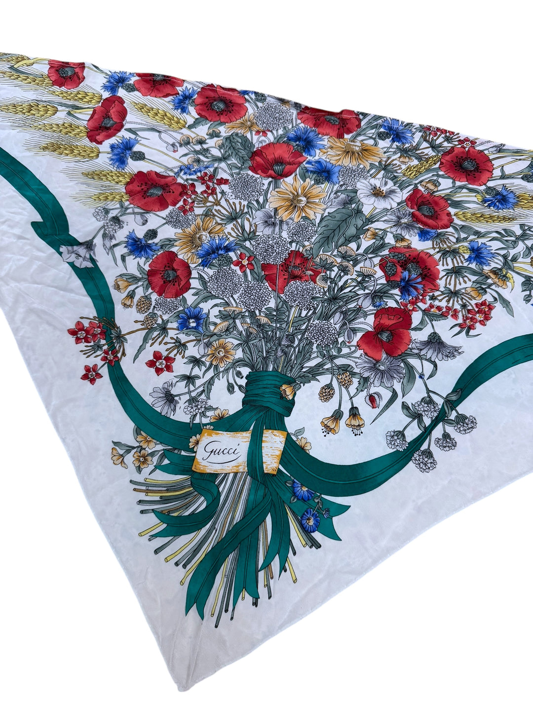 Gucci 1980s Flora Silk Scarf