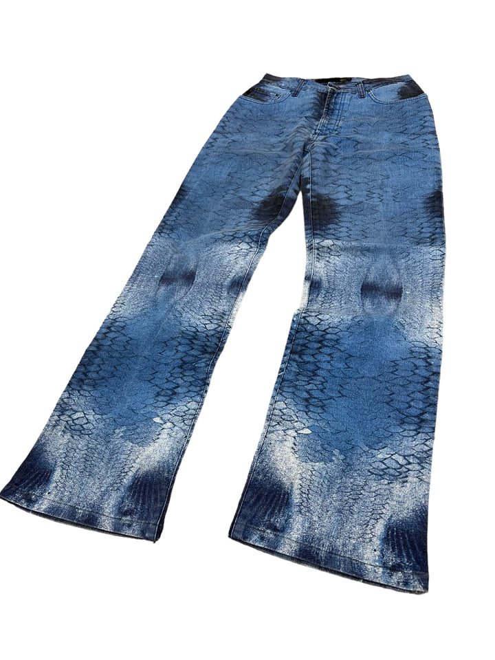 Just Cavalli “Blue Snake” Printed Jeans Women’s Small(36)