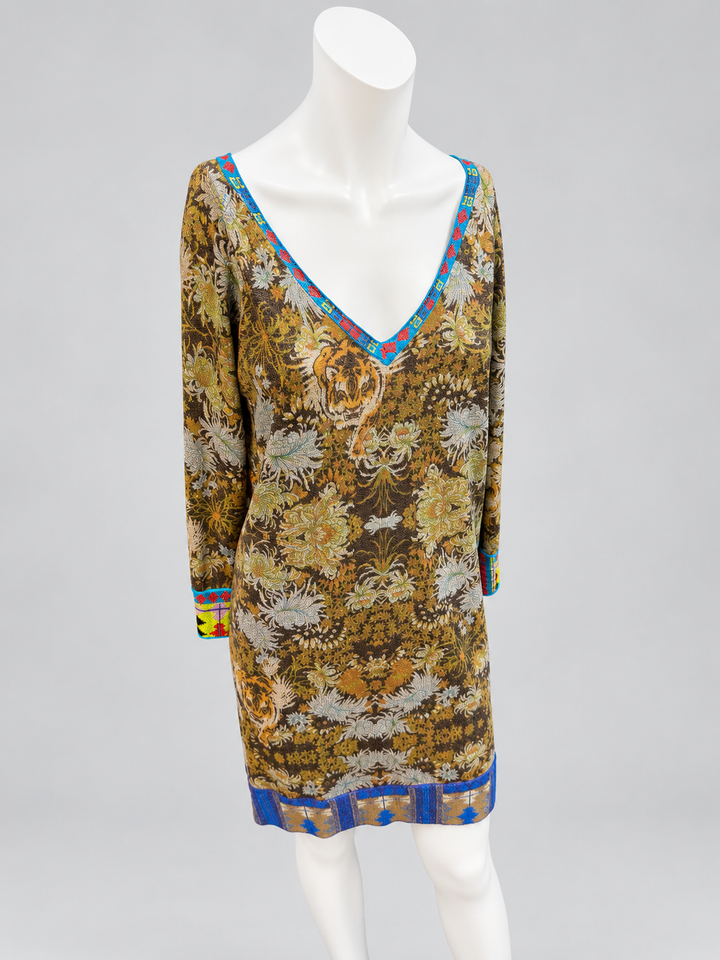 Custo Barcelona Vintage Shiny Cotton Dress Medium