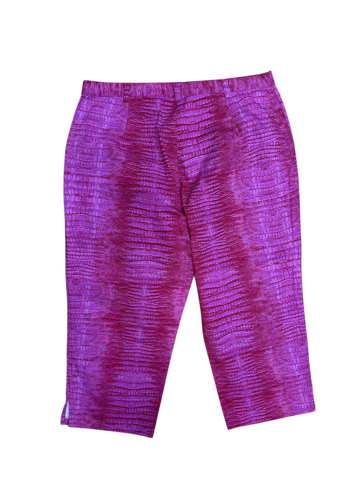 Per Te by Krizia 1990s Croc-Print Cotton Trousers Large