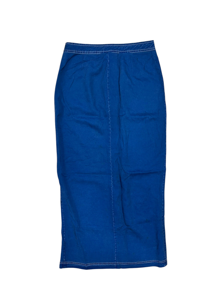 Moschino Vintage Blue Denim Skirt with Button Front Medium