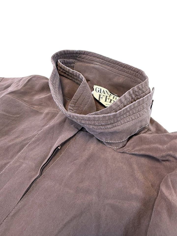 Gianfranco Ferré vintage pure silk high neck shirt