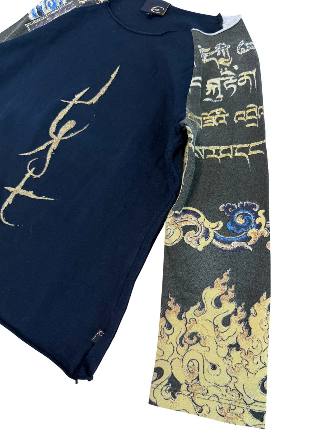 Just cavalli Tibetan print raglan long sleeve top