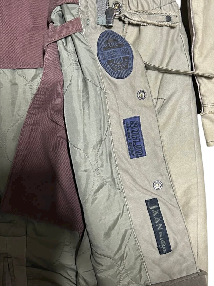 Diesel cotton military parka olive brown medium