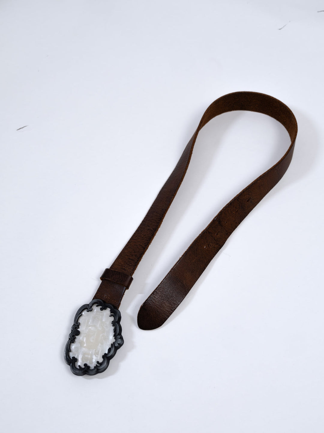 Diesel leather belt with dragon buckle