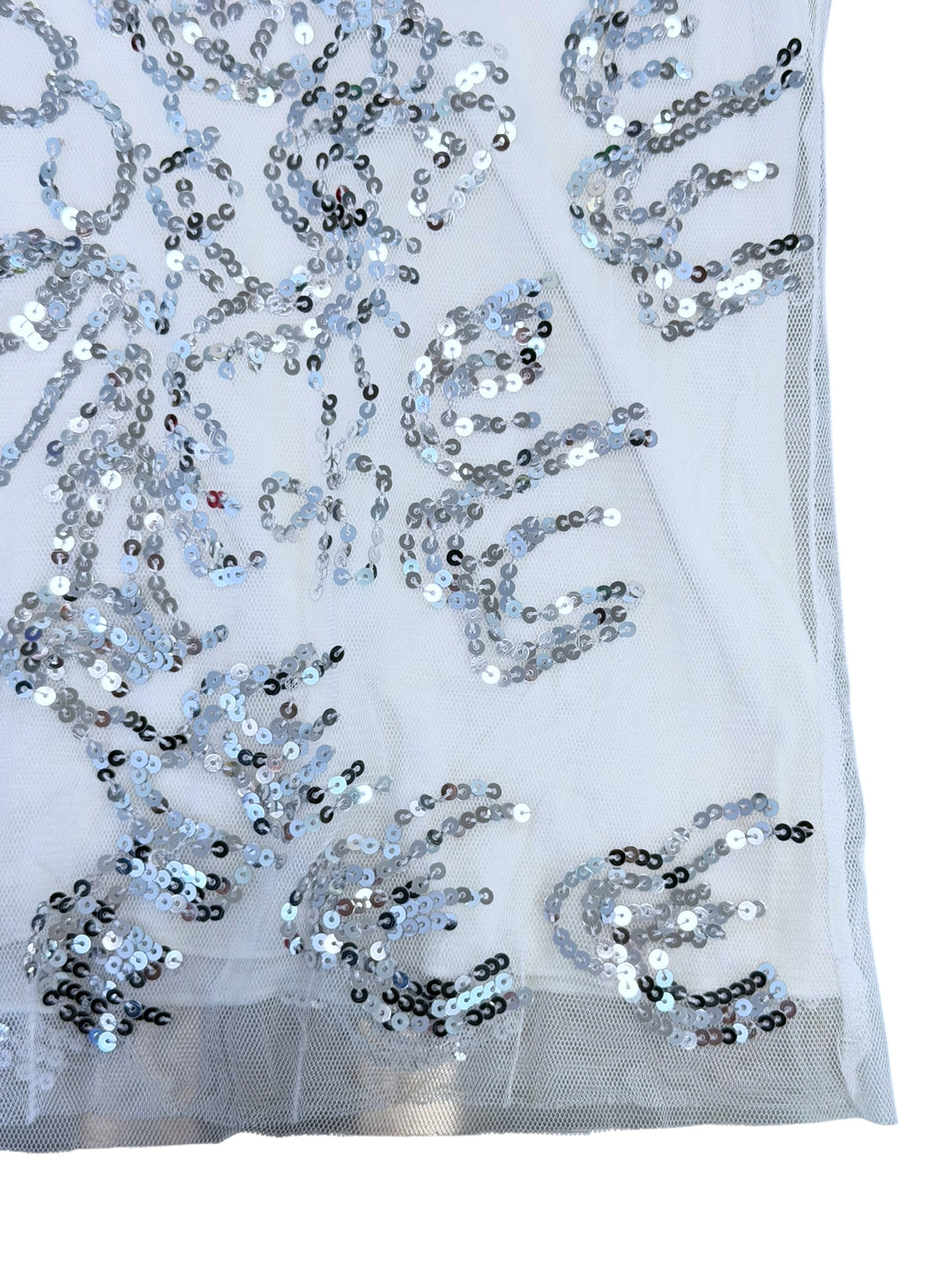 Krizia sheer sequin embroidered top