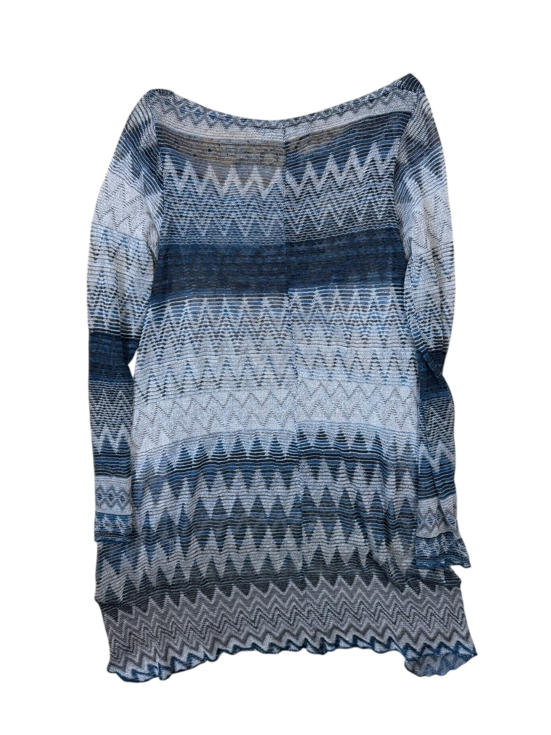 Vintage blue abstract knit top medium
