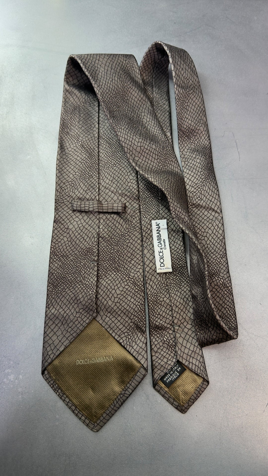 Dolce&Gabbana vintage snake print silk tie
