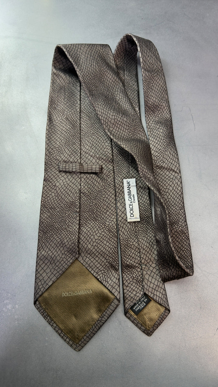 Dolce&Gabbana vintage snake print silk tie