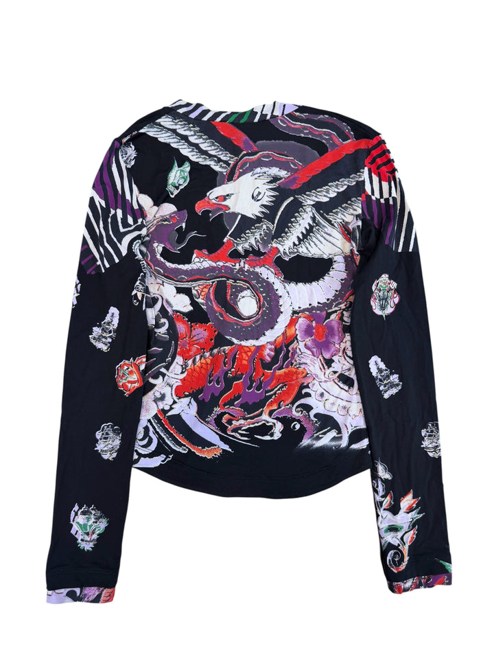 Just Cavalli vintage grunge print top