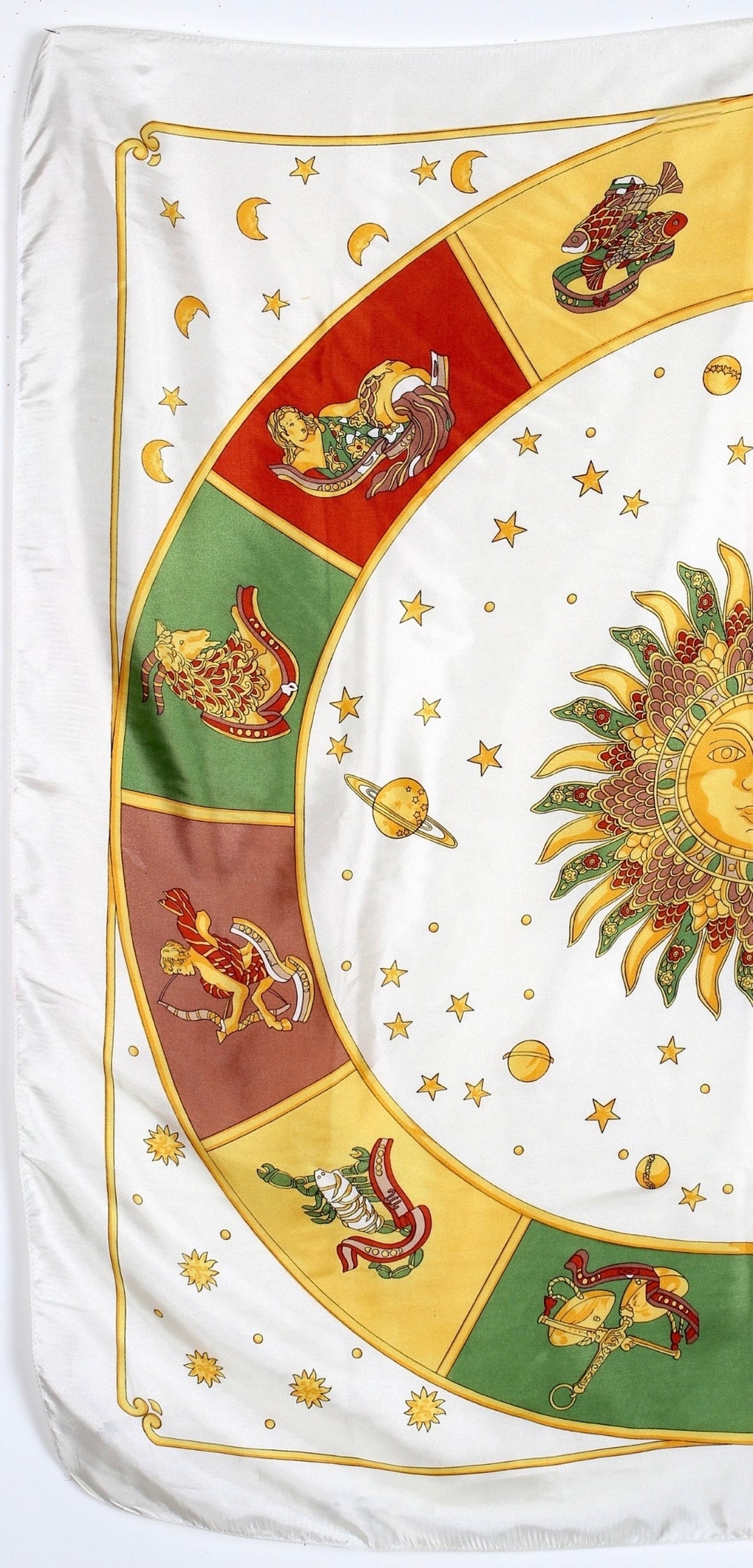 Gianni Versace celestial/zodiac design vintage silk scarf