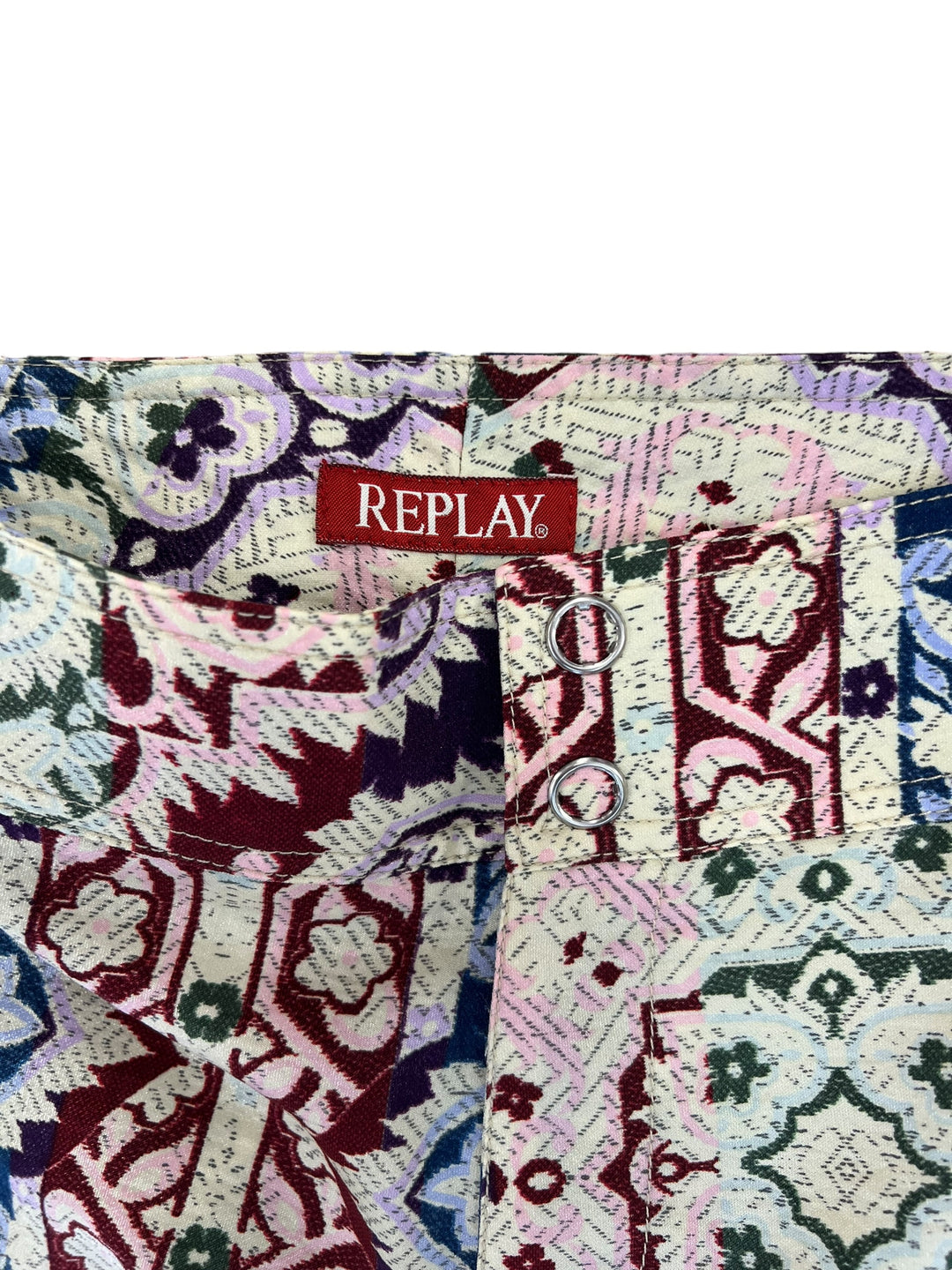 Replay vintage all over print pants women’s small(34)