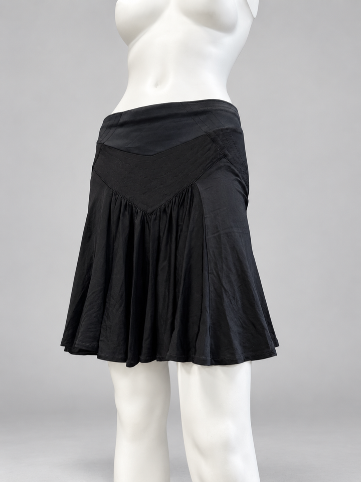 Just Cavalli black flared mini skirt