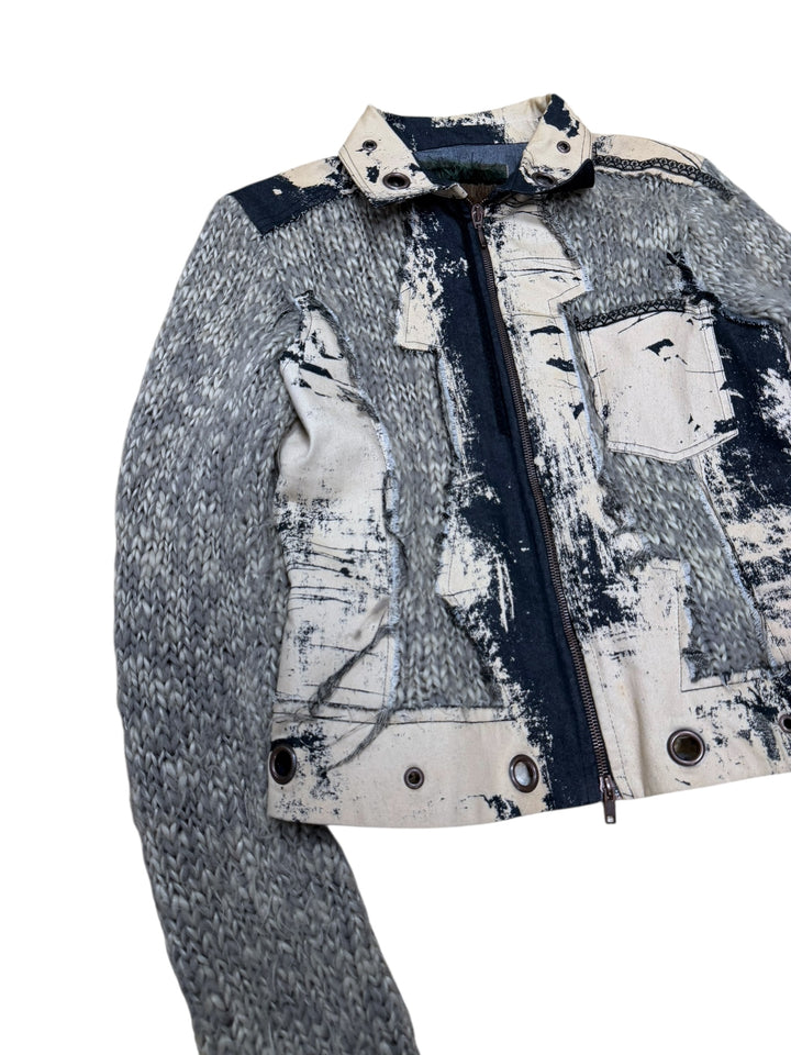 Pianura Studio ‘Industrial Knit’ mixed media jacket medium