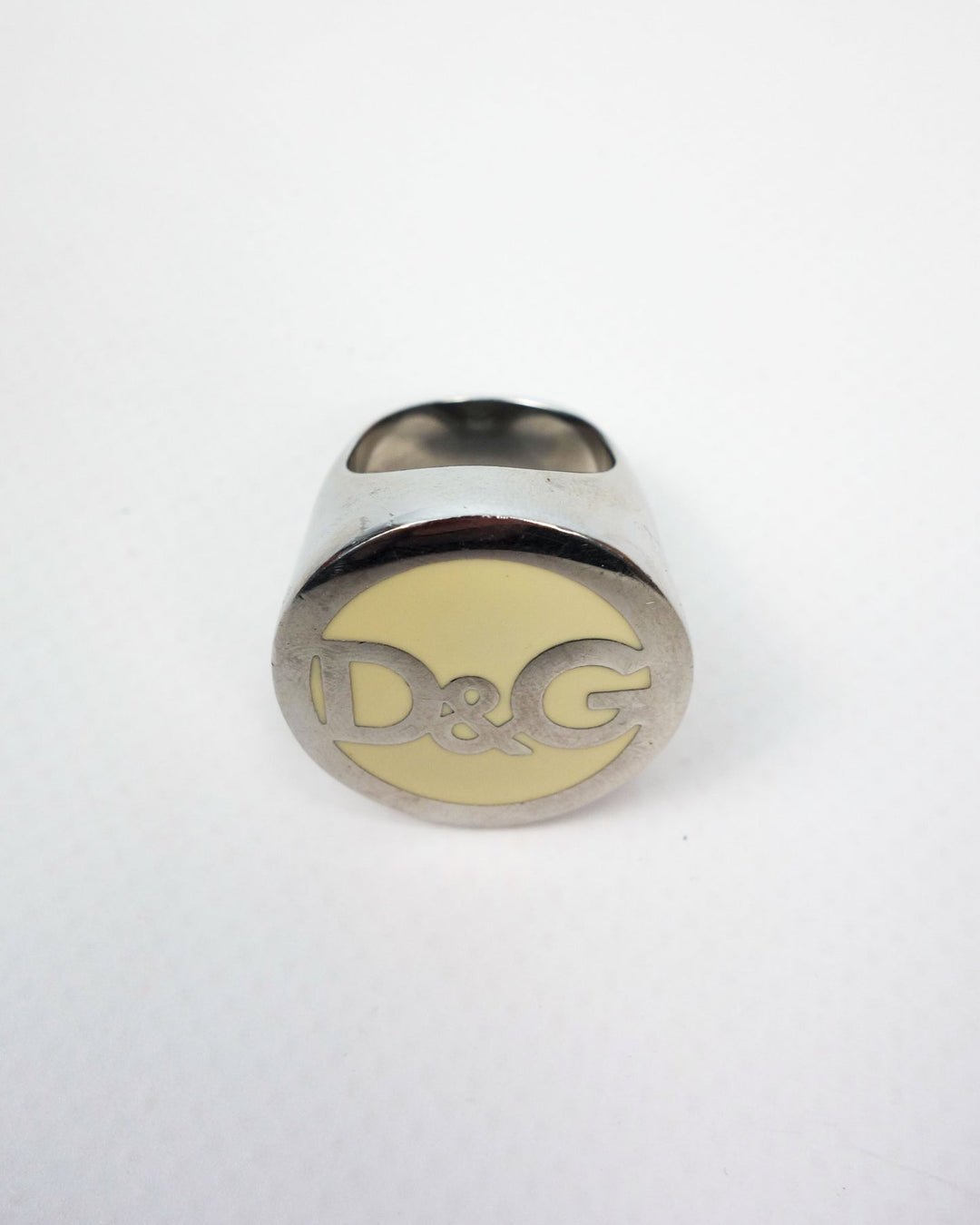 DOLCE & GABBANA YELLOW LOGO RING 2000'S