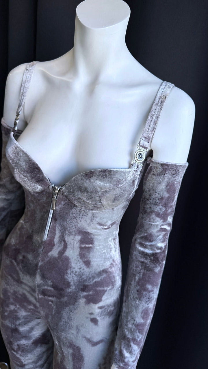 Ottavio Piragino velvet effect jumpsuit small