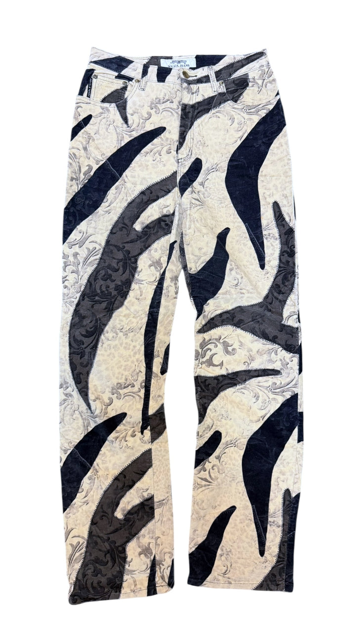 Krizia abstract baroque print straight pants