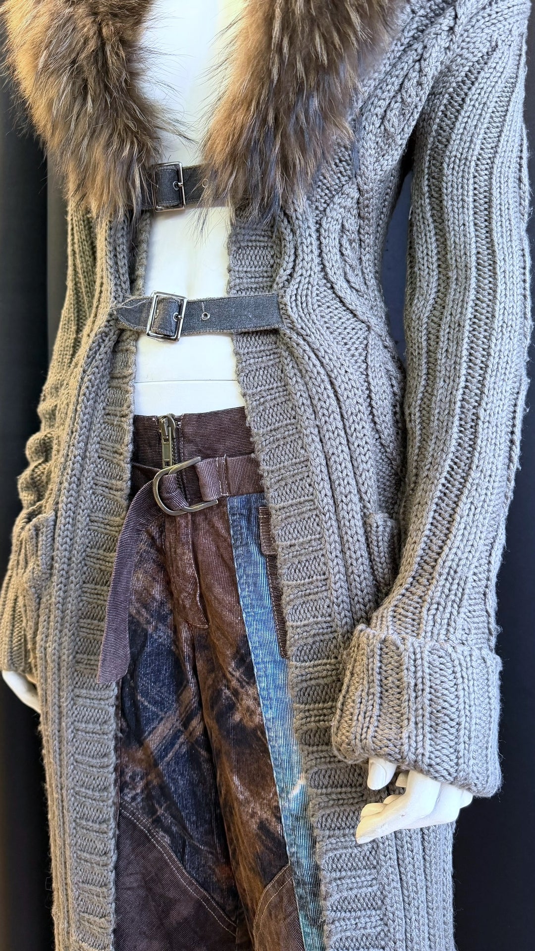 List vintage knit longline cardigan small