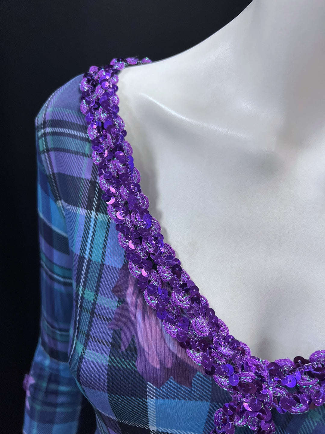 Versace Jeans Couture 2000s Sequin Trim Dress
