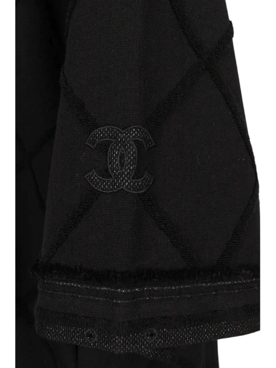 Chanel black hooded terry mini dress xs-s