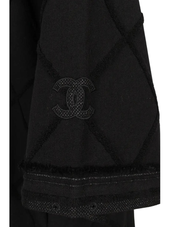Chanel black hooded terry mini dress xs-s