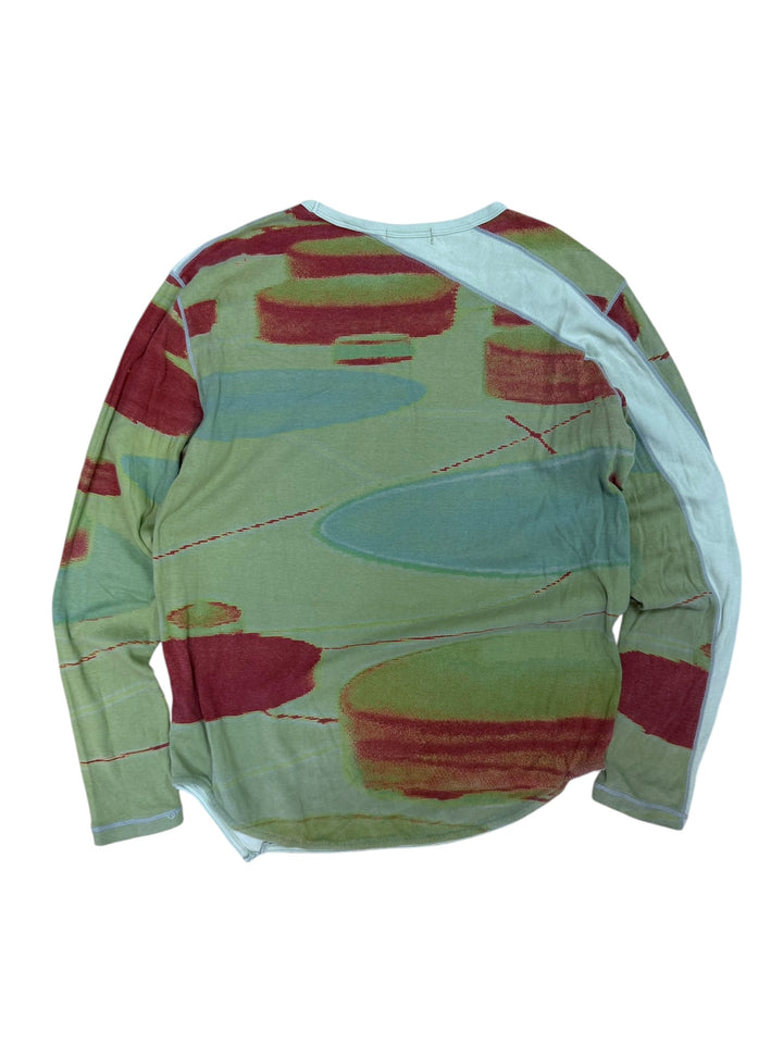 Custo Barcelona patchwork graphic long sleeve top