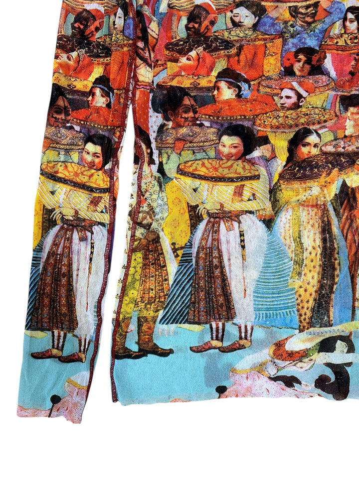 Jean Paul Gaultier x Fuzzi S/S 1994 “Indian Procession” Mesh Top Small