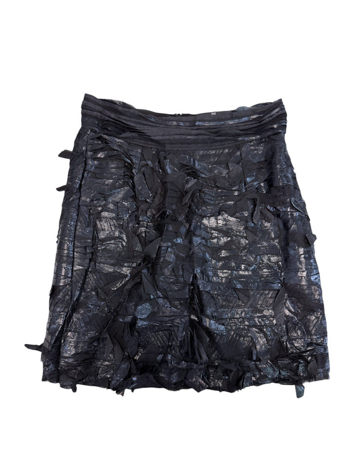 Elisabetta Franchi Celyn b. textured black skirt