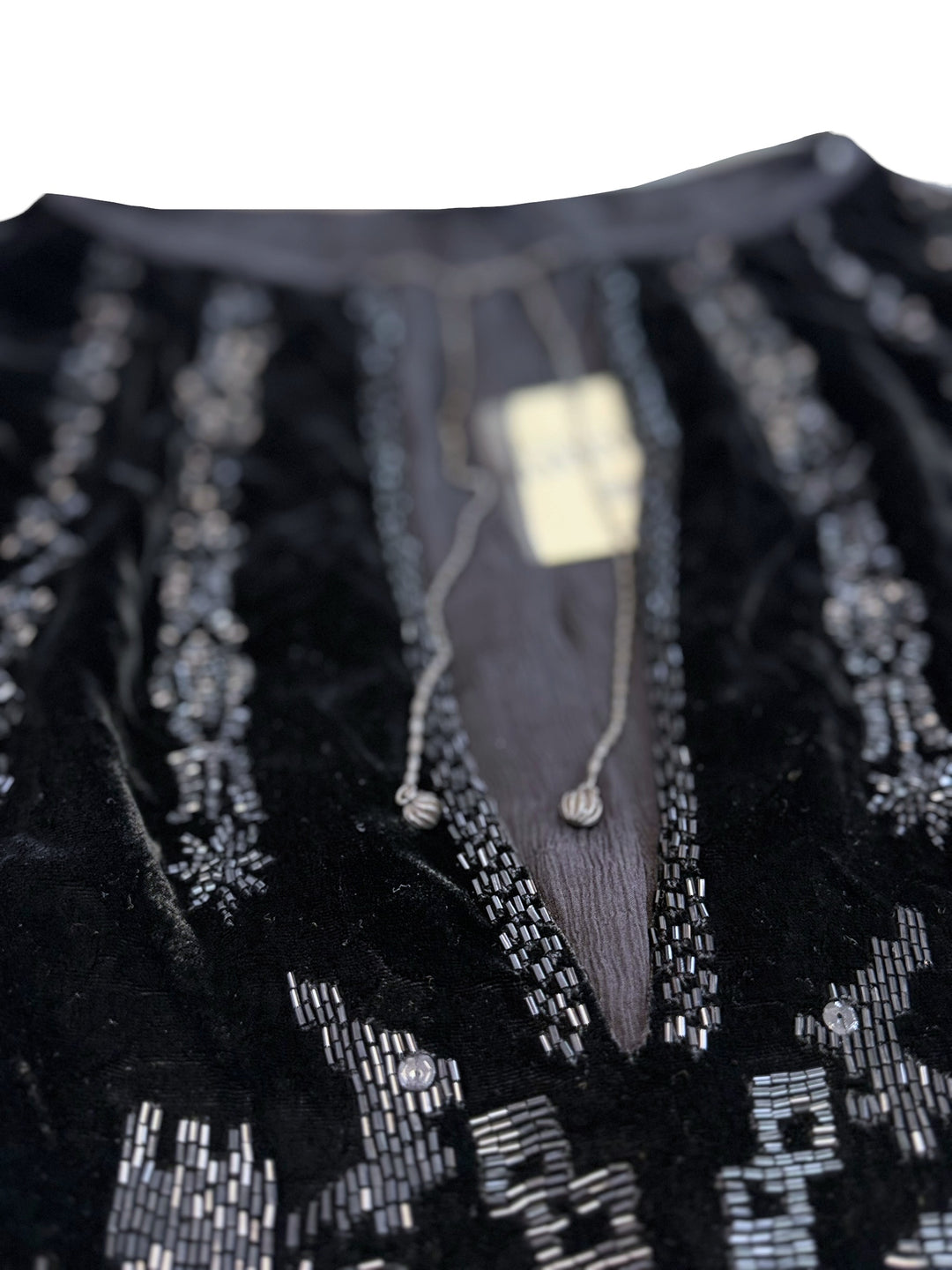 Jean Paul Gaultier Femme FW2006 deadstock beaded velvet blouse