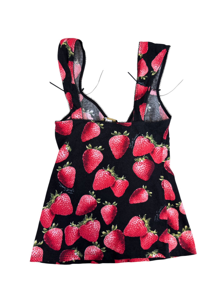 Just cavalli strawberry print tank top