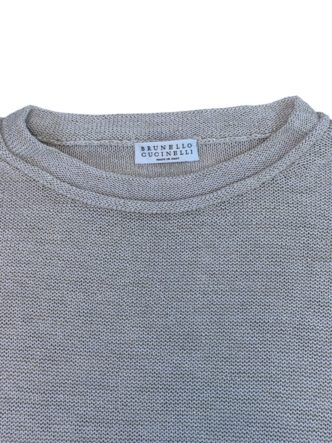 Brunello Cucinelli metallic knit oversized top